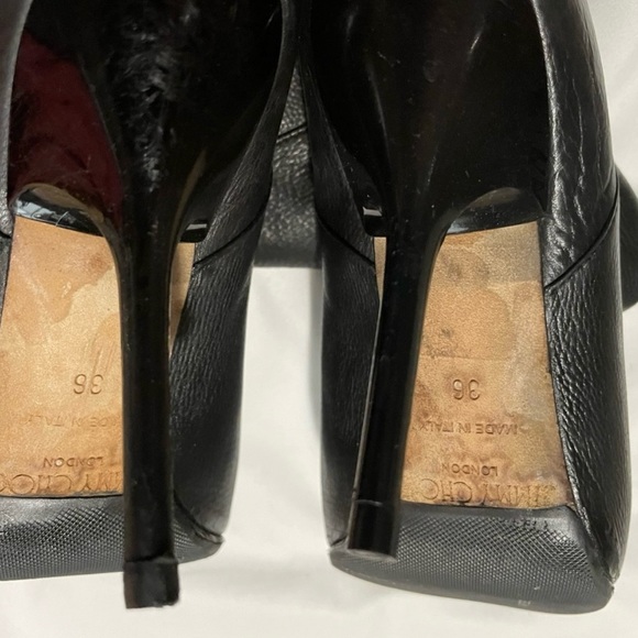 Knee high Jimmy Choo black leather boots - Picture 9 of 11